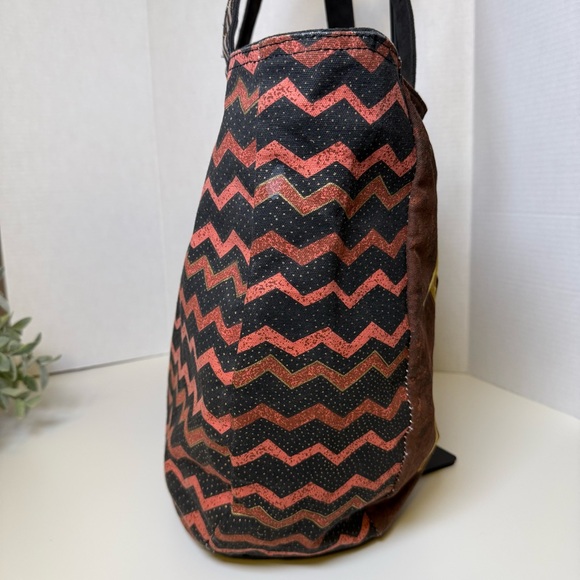 Laurel Burch Native Horses Travel Large Tote Bag Colorful, Cotton Western Whimsy - Picture 9 of 16